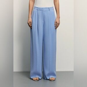 NWOT ZARINA BABY BLUE SUMMER WIDE LEG PANTS SMALL